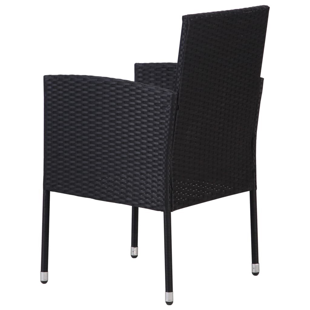 vidaXL 5 Piece Garden Dining Set Black