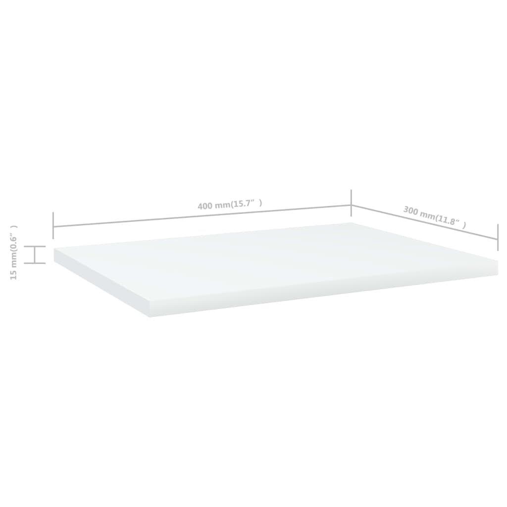 vidaXL Bookshelf Boards 8 pcs White 40x30x1.5 cm Engineered Wood