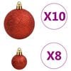 vidaXL 112 Piece Christmas Bauble Set Red / Green / Gold Polystyrene