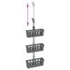 vidaXL Shower Hanger Shelf 30x15x(67-105) cm Aluminium