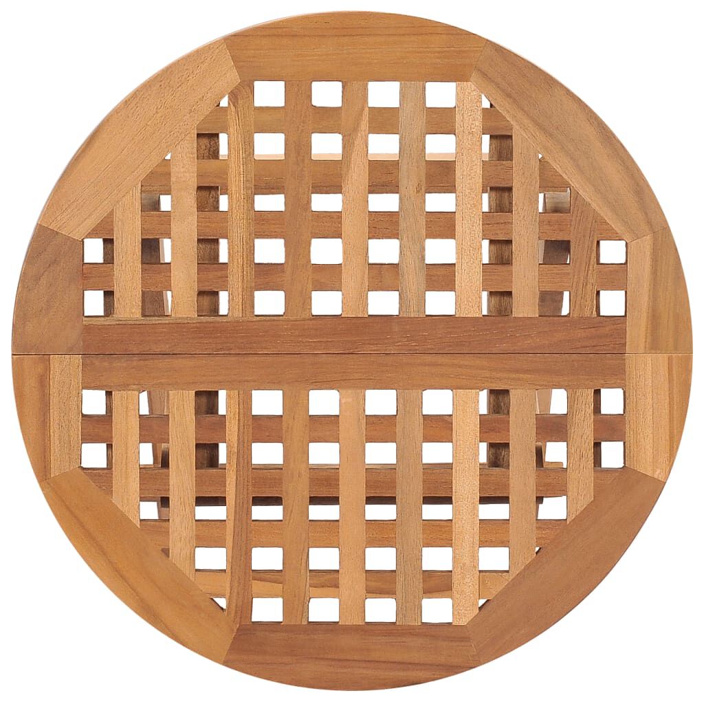 vidaXL 3 Piece Folding Outdoor Dining Set with Cushion Solid Teak Wood