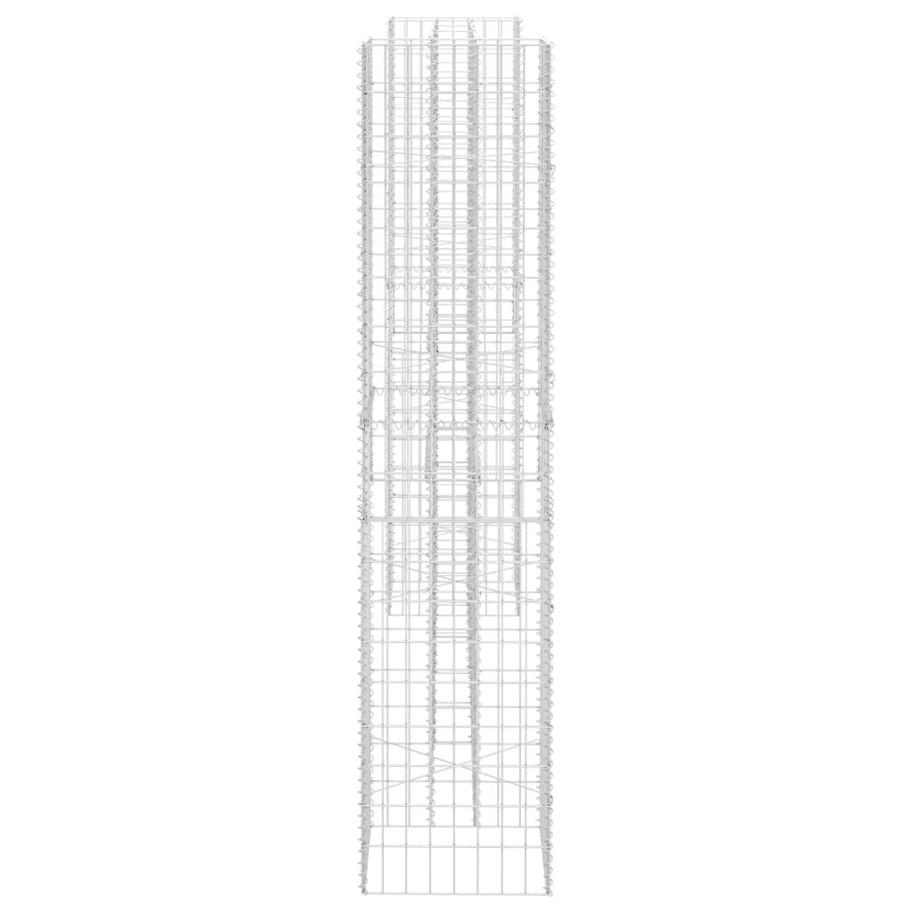 vidaXL H-Shaped Gabion Planter Steel Wire 260x40x200 cm