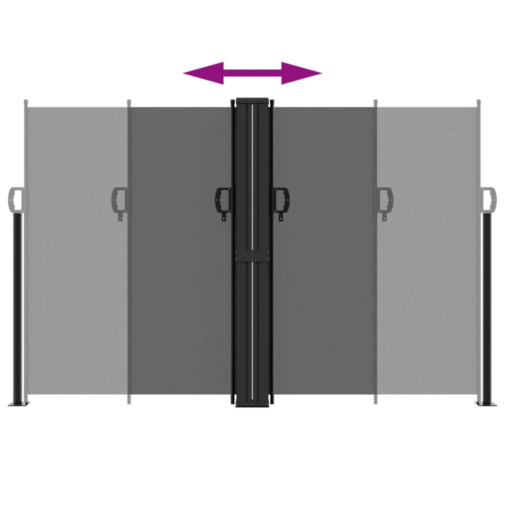 vidaXL Retractable Side Awning Anthracite 160x600 cm