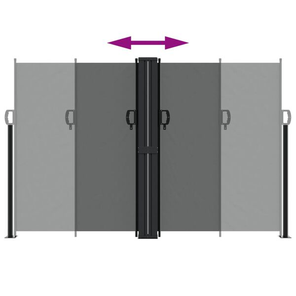 vidaXL Retractable Side Awning Anthracite 160x600 cm