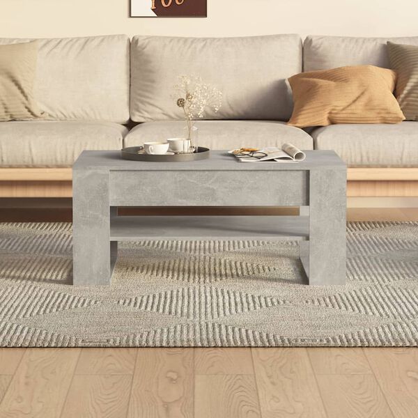vidaXL Coffee Table Concrete Grey 102x55x45 cm Engineered Wood