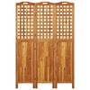vidaXL 3-Panel Room Divider 121.5x2x180 cm Solid Wood Acacia