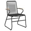 vidaXL 5 Piece Garden Dining Set Black PVC Rattan