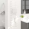 vidaXL Towel Rack White 24x12x96 cm Steel