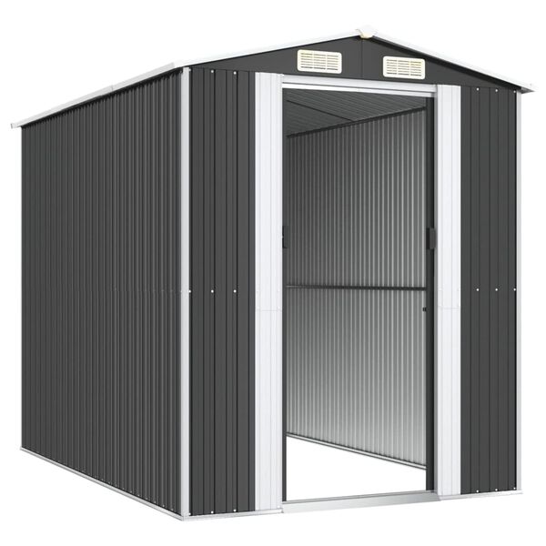 vidaXL Garden Shed Anthracite 192x274x223 cm Galvanised Steel