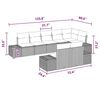 vidaXL Garden Sofa Set 8 pcs Black and turquoise 319 x 154 x 85 cm