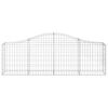 vidaXL Arched Gabion Baskets 7 pcs 200x30x60/80 cm Galvanised Iron