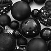 vidaXL 100 Piece Christmas Ball Set Black