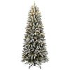 vidaXL Artificial Christmas Tree 150 LEDs and Flocked Snow 150 cm