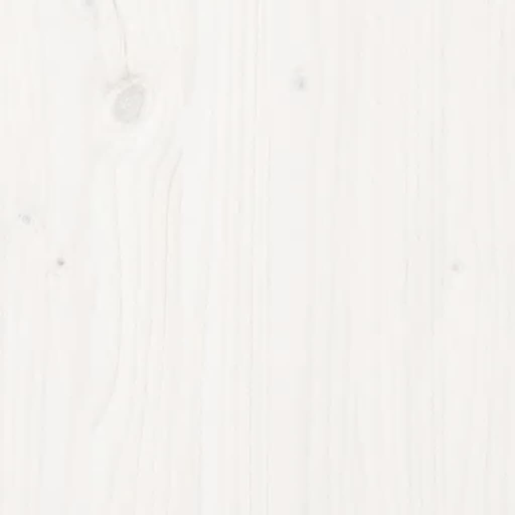 vidaXL Laundry Basket White 44x44x66 cm Solid Wood Pine