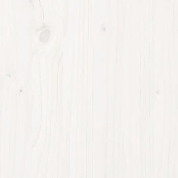 vidaXL Laundry Basket White 44x44x66 cm Solid Wood Pine