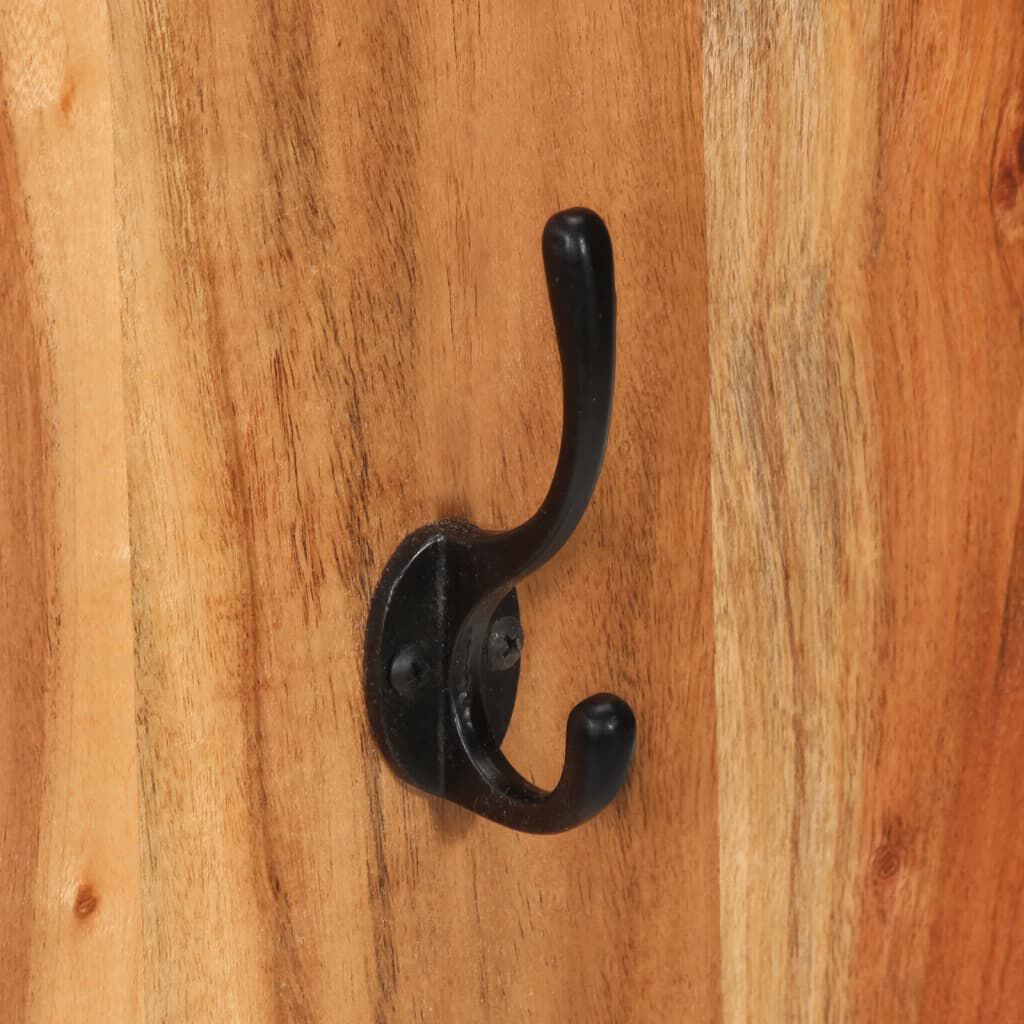 vidaXL Wall-mounted Coat Racks 2 pcs 36x3x110 cm Solid Acacia Wood