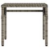 vidaXL Sun Loungers 2 pcs with Canopies and Table Grey Poly Rattan