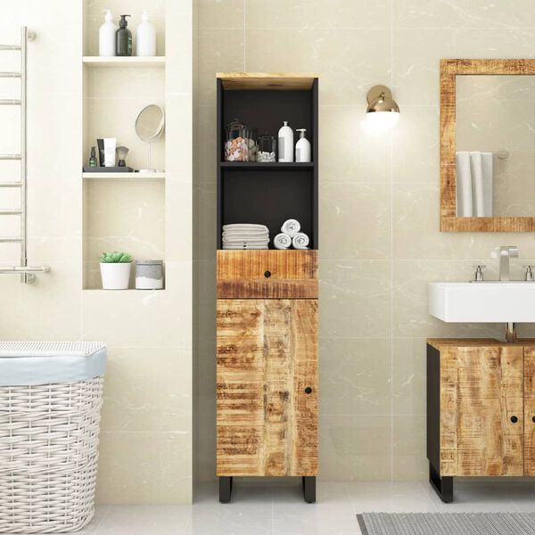 vidaXL Bathroom Cabinet 38x33x160 cm Solid Wood Mango