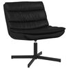 vidaXL Swivel Chair Manual Black 63 x 75 x 76 cm Faux leather