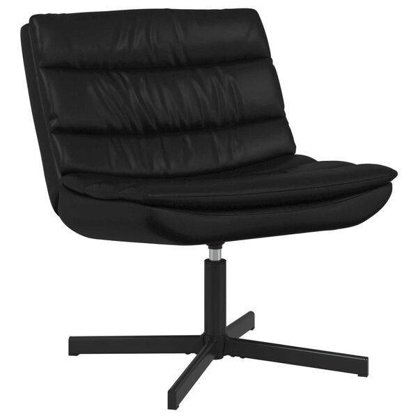 vidaXL Swivel Chair Manual Black 63 x 75 x 76 cm Faux leather