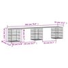 vidaXL Garden Bench Gabion Design 203x31x42 cm Solid Wood Pine