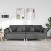 vidaXL Fabric Sofa with Cushion Dark Grey 208 cm Fabric
