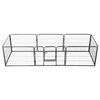 vidaXL Dog Playpen 8 Panels Steel 80x60 cm Black