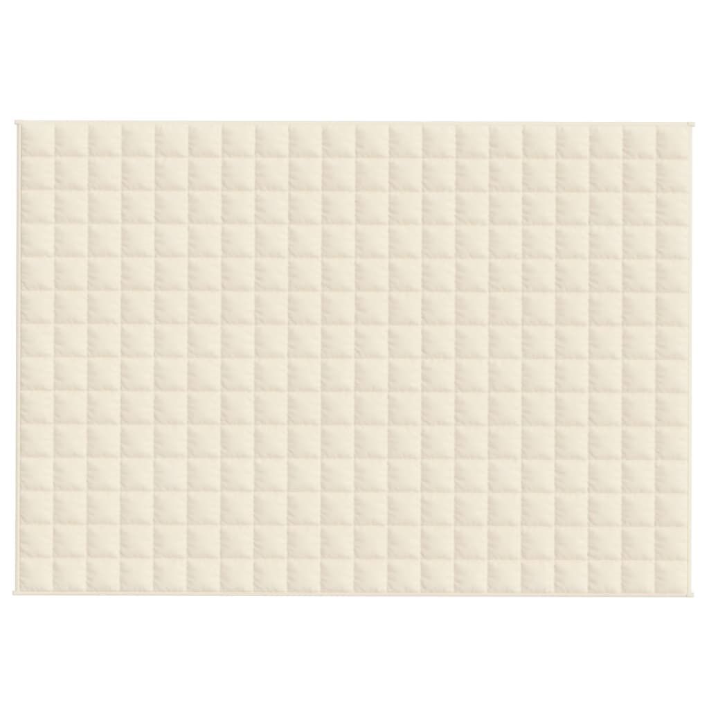 vidaXL Weighted Blanket Light Cream 135x200 cm Single 6 kg Fabric