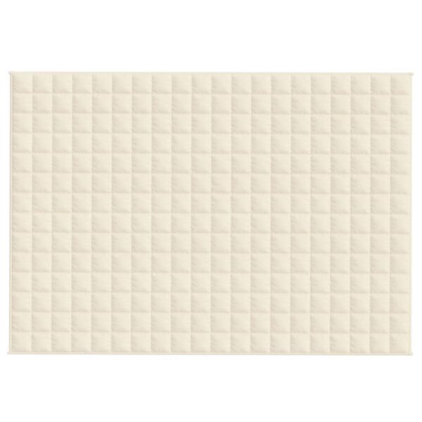 vidaXL Weighted Blanket Light Cream 135x200 cm Single 6 kg Fabric