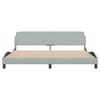vidaXL Bed Frame "Dover" Light Grey 193x203 cm Velvet