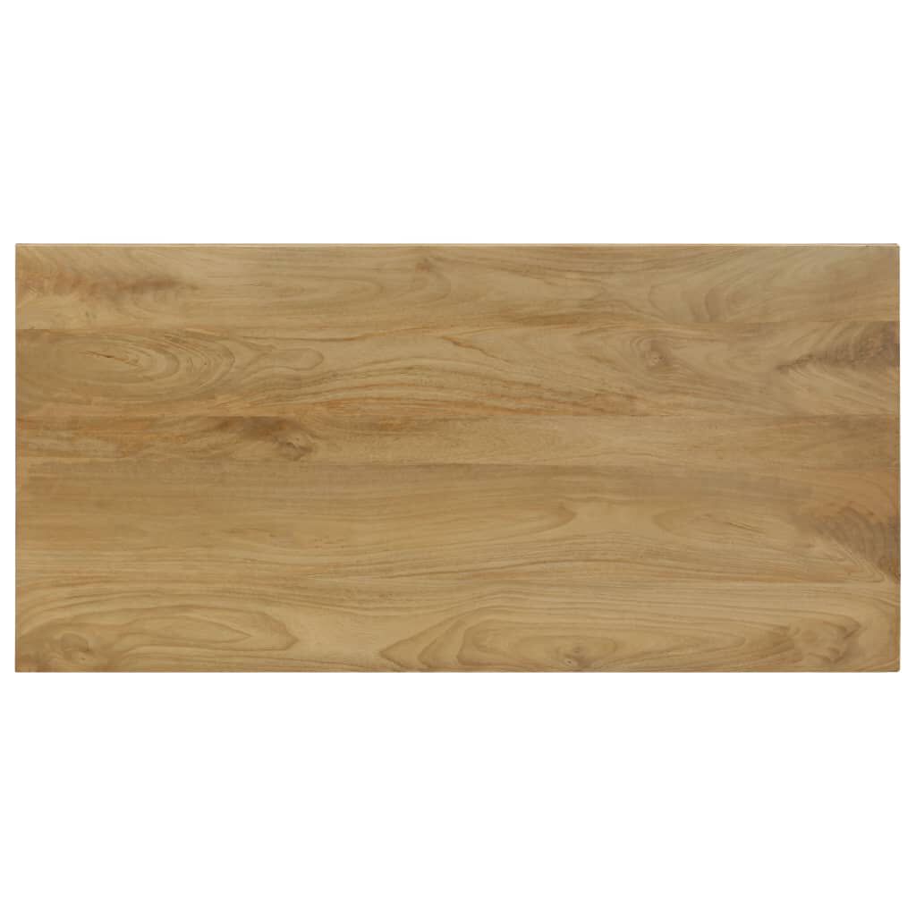 vidaXL Dining Table 115x55x76 cm Solid Mango Wood and Steel