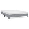 vidaXL Bed Frame without Mattress Light Grey 137x190 cm Full Fabric