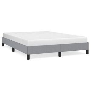 vidaXL Bed Frame without Mattress Light Grey 137x190 cm Full Fabric