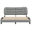 vidaXL Bed Frame without Mattress "Hvar" Light Grey 152x203 cm Fabric