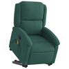 vidaXL Stand up Massage Recliner Chair Dark Green Velvet