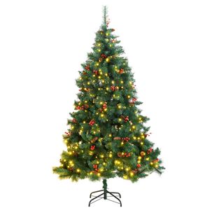 vidaXL Artificial Hinged Christmas Tree 300 LEDs 240 cm
