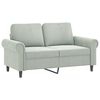 vidaXL 3 Piece Sofa Set with Cushions Light Grey Velvet