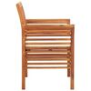 vidaXL Garden Dining Chairs with Cushions 2 pcs Solid Acacia Wood