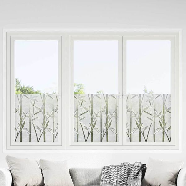 vidaXL Static Window Film Bamboo Pattern 60 x 500 cm PVC