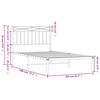 vidaXL Metal Bed Frame without Mattress with Headboard Black 100x190cm