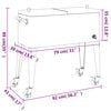 vidaXL Cooler Cart with Wheels Red 92x43x89 cm