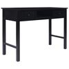 vidaXL Writing Desk Black 110x45x76 cm Wood