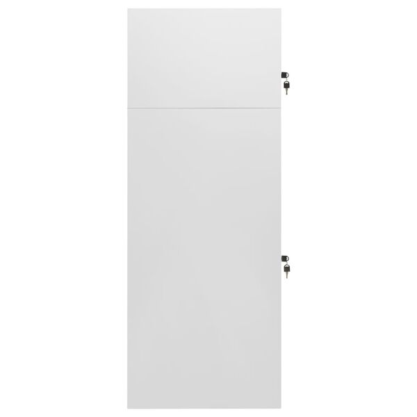 vidaXL Saddle Cabinet Light Grey 53x53x140 cm Steel