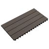 vidaXL Decking Tiles 6 pcs WPC 60x30 cm 1.08 m² Dark Brown