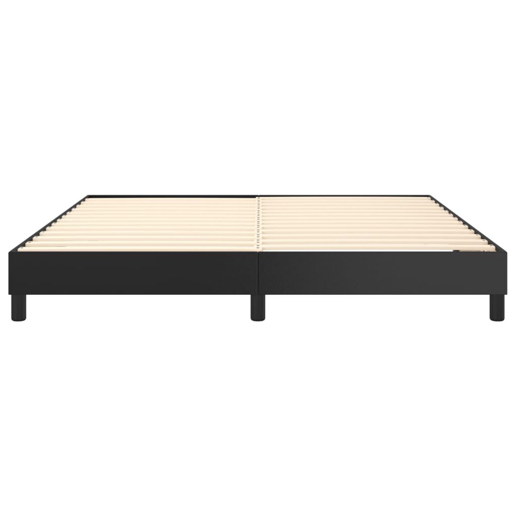 vidaXL Bed Frame without Mattress Black King Faux Leather (US Only)