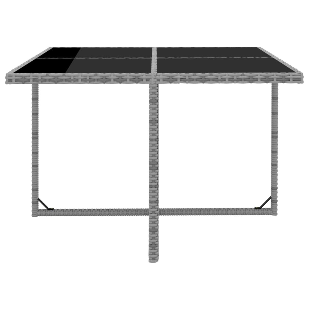vidaXL 9 Piece Outdoor Dining Set with Cushions Poly Rattan Anthracite