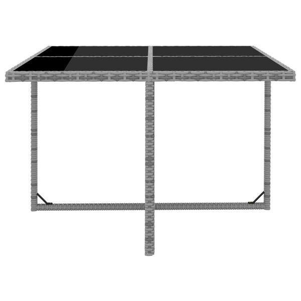 vidaXL 9 Piece Outdoor Dining Set with Cushions Poly Rattan Anthracite