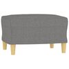 vidaXL Sofa Chair with Footstool Dark Grey 60 cm Fabric