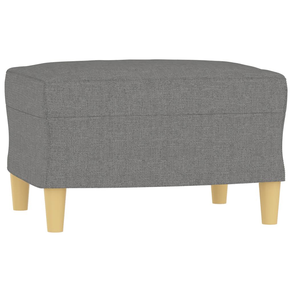 vidaXL Sofa Chair with Footstool Dark Grey 60 cm Fabric