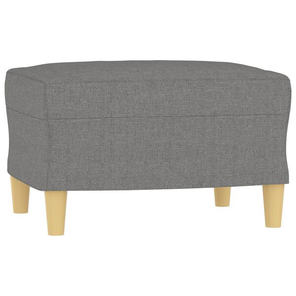 vidaXL Sofa Chair with Footstool Dark Grey 60 cm Fabric